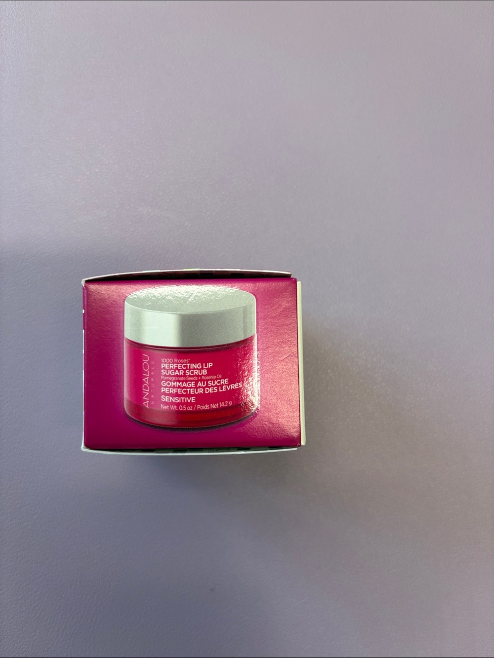 Andalou Naturals 1000 Roses Perfecting Lip Sugar Scrub — Pink - Picture 2 of 6
